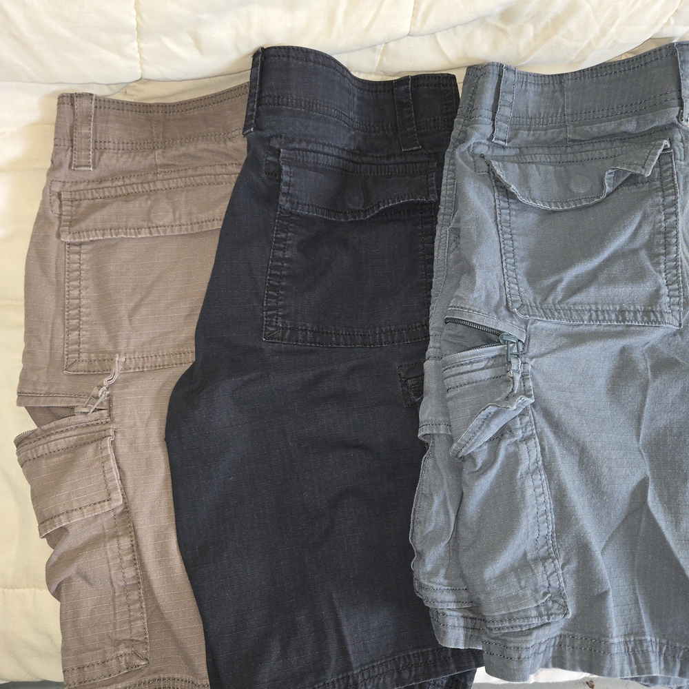 Sonoma Men's Cargo Shorts - Black, Brown, Gray